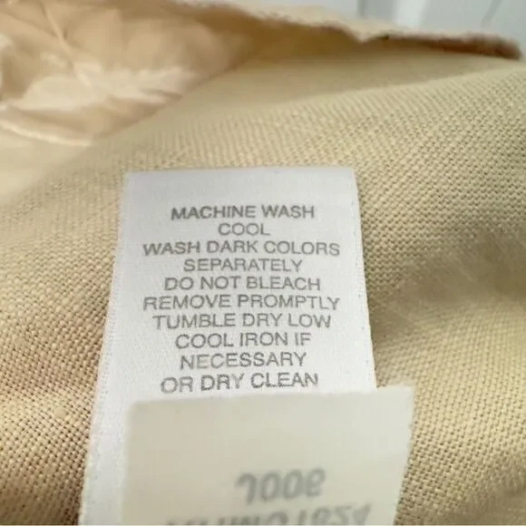 COTY DKNY 100% linen woman’s khaki wide leg tideZipper like new size 10